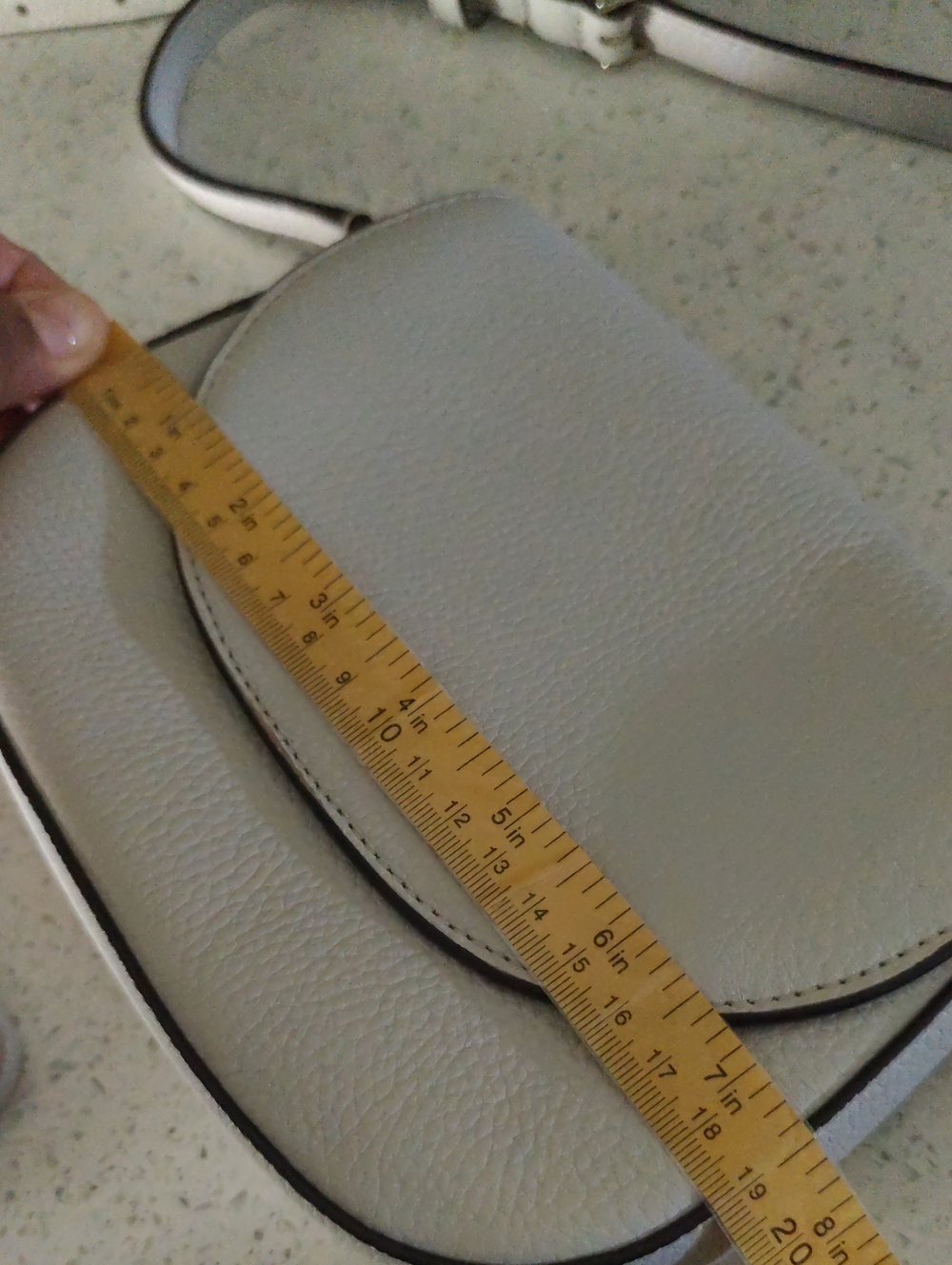 kate spade White Pebbled Leather Crossbody Saddle Bag - Picture 8 of 8